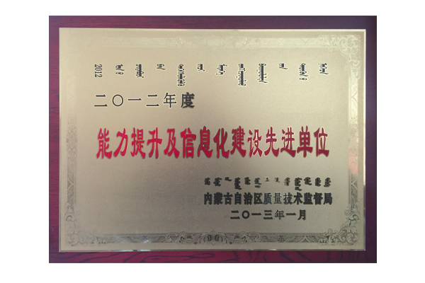 2012年度能力提升及信息化建设先进单位